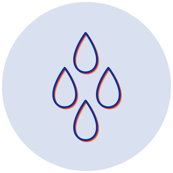 Wassertropfen Einfache Illustration — Stockvektor
