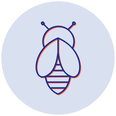 Arı, web simgesi vektör illüstrasyonu