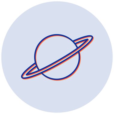 Gezegen. Web simgesi vektör illüstrasyonu