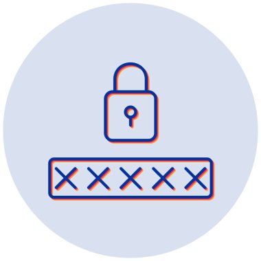 Güvenlik iğnesi. Web simgesi basit illüstrasyon