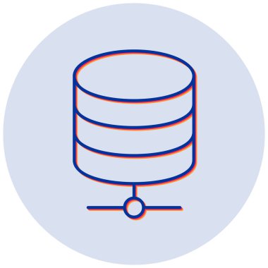 veri depolama. Web simgesi basit illüstrasyon