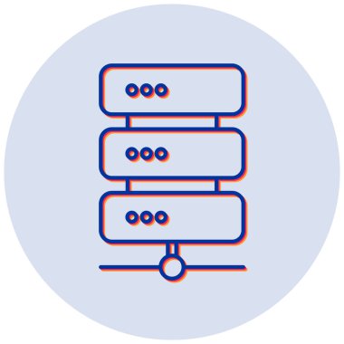 veri depolama. Web simgesi basit illüstrasyon