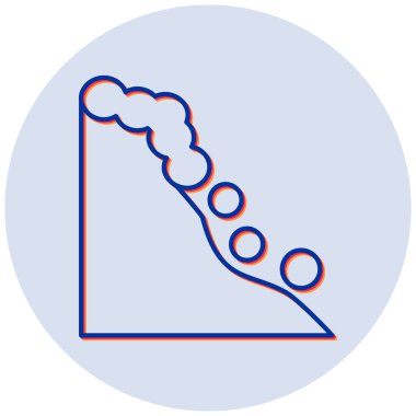 Kar Kaydırağı simgesinin vektör çizimi