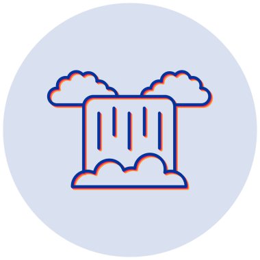 Şelale. Web simgesi basit illüstrasyon