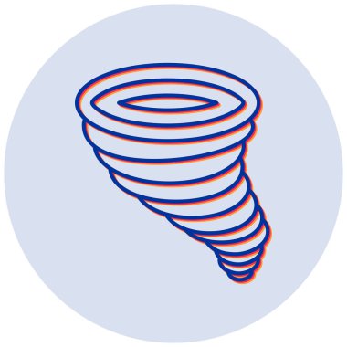 Rüzgar fırtınası vektör simgesi modern basit illüstrasyon