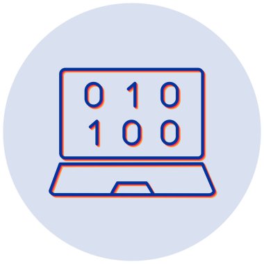 Bilgisayar kodlaması. Web simgesi basit illüstrasyon