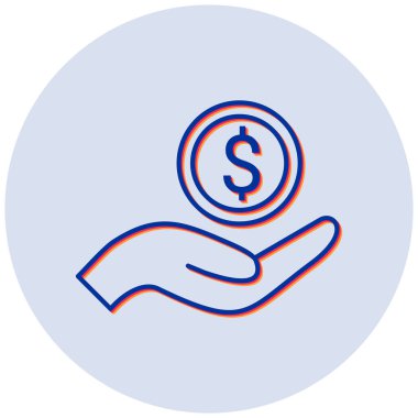 Borç. Web simgesi basit illüstrasyon