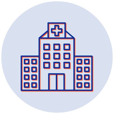 Hastane binası ikon vektör illüstrasyonu