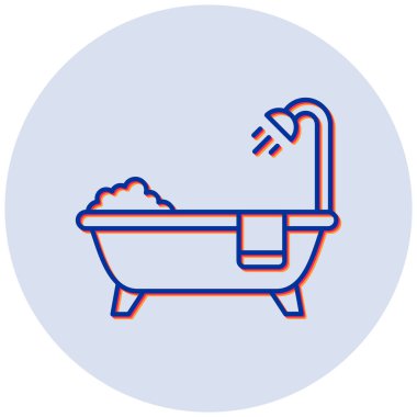 Küvet. Web simgesi basit tasarım