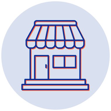 Dükkan. Web simgesi basit illüstrasyon