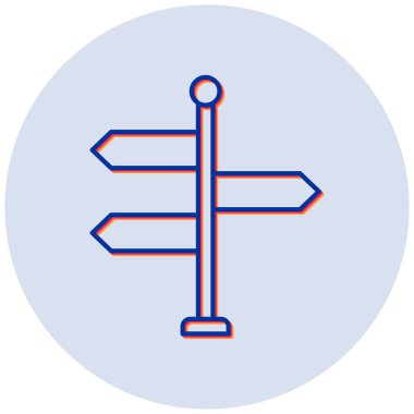 İşaret levhası Web simgesi basit illüstrasyon