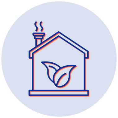 eko ev simgesi, vektör illüstrasyonu