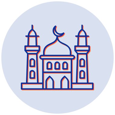 Cami. Web simgesi basit illüstrasyon