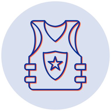 Kurşun geçirmez. Web simgesi basit illüstrasyon