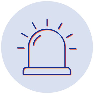 Siren simgesi vektör illüstrasyonu