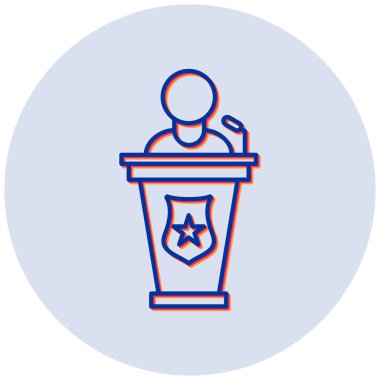 Tanık. Web simgesi vektör illüstrasyonu