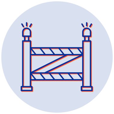 Polis bariyeri vektör illüstrasyonu