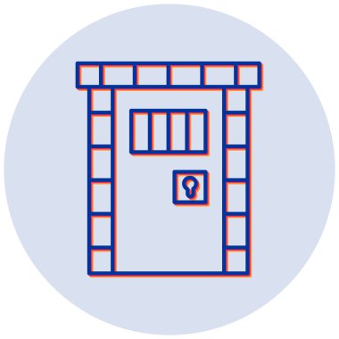 Hücre hapsi. Web simgesi basit illüstrasyon