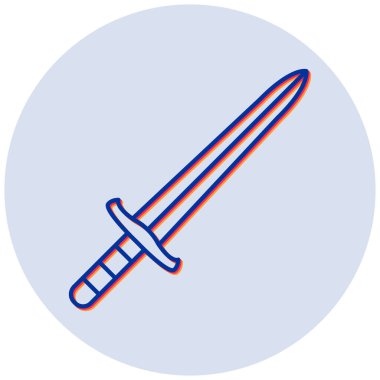 Kılıç. Web simgesi basit illüstrasyon