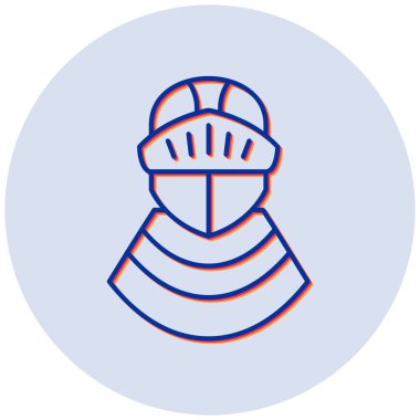 Şövalye. Web simgesi basit illüstrasyon