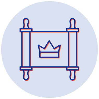 Papyrus simgesinin vektör illüstrasyonu