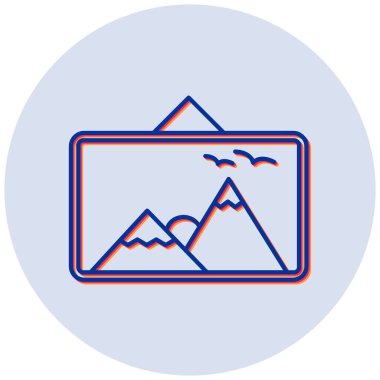 Fotoğraf. Web simgesi basit illüstrasyon