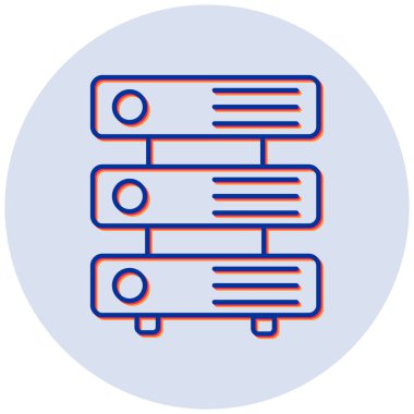 Sunucu. Web simgesi basit illüstrasyon