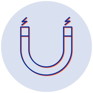 Mıknatıs Web simgesi basit illüstrasyon