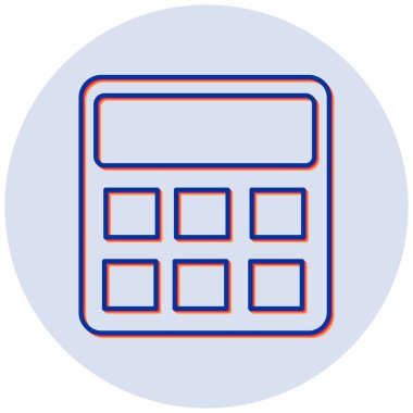 Hesap makinesi. Web simgesi basit illüstrasyon