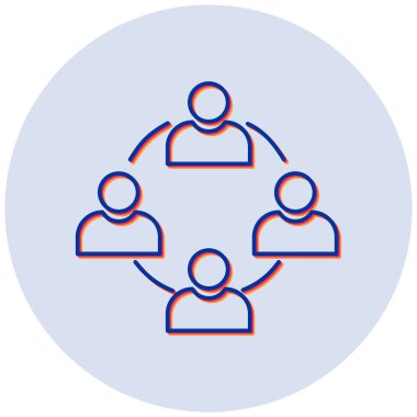 Takım çalışması. Web simgesi basit illüstrasyon