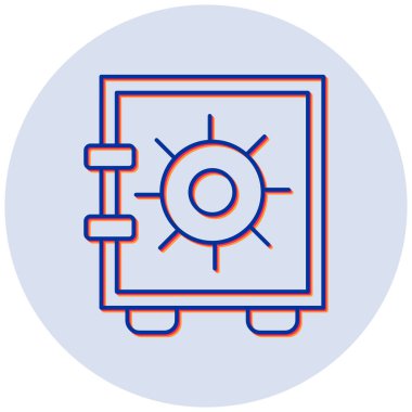 Güvenli Kutu. Web simgesi basit illüstrasyon