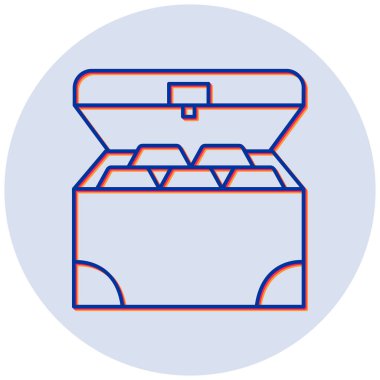 Madeni Para Sandığı. Web simgesi basit tasarım