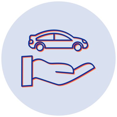 Araba sigortası. Web simgesi