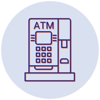 atm makine simgesi vektör illüstrasyonu