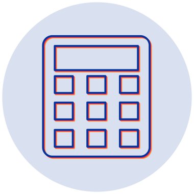 Hesap makinesi. Web simgesi basit illüstrasyon