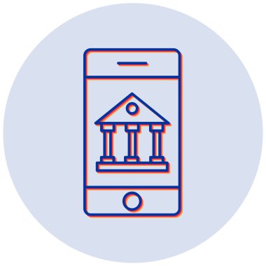mobil bankacılık vektör simgesi modern basit tasarım