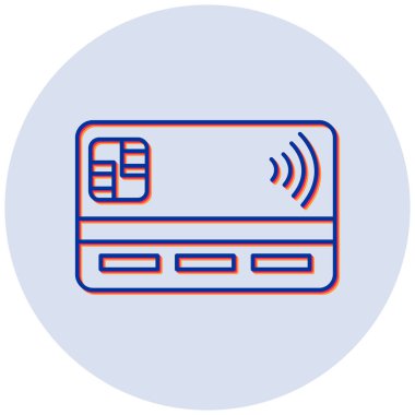 Kredi kartı düz vektör simgesi