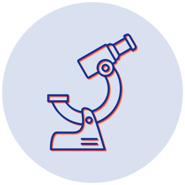 Mikroskop. Web simgesi basit illüstrasyon