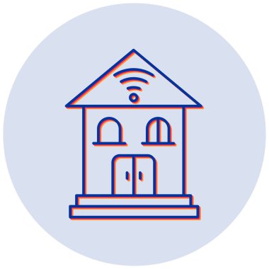 Modern Smart Home 'un vektör illüstrasyonu 