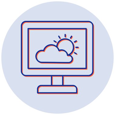 Bulut. Web simgesi basit illüstrasyon