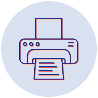 Yazıcı. Web simgesi basit illüstrasyon