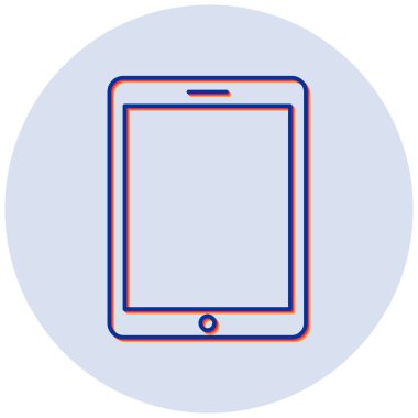 tablet web simgesi basit illüstrasyon