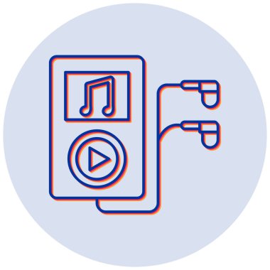 Müzik çalar. Basit tasarım