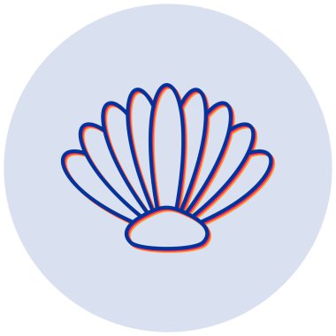 deniz kabuğu simge vektör çizim