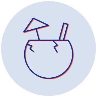 Kokteyl. Web simgesi basit illüstrasyon