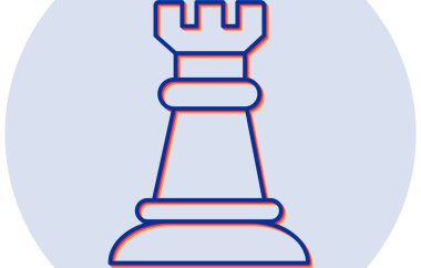 Satranç taşı. Web simgesi basit illüstrasyon