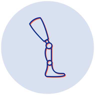 Protez simgenin vektör illüstrasyonu