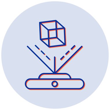 Hologram simgesinin vektör illüstrasyonu