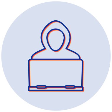 Hacker. Web simgesi basit illüstrasyon