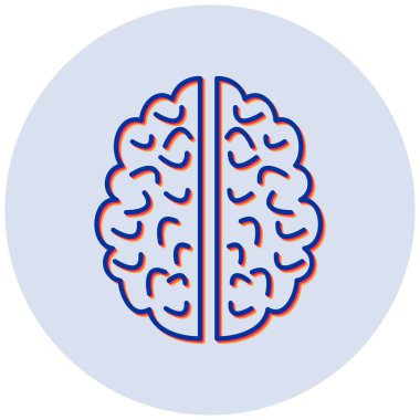 Beyin. Web simgesi basit illüstrasyon